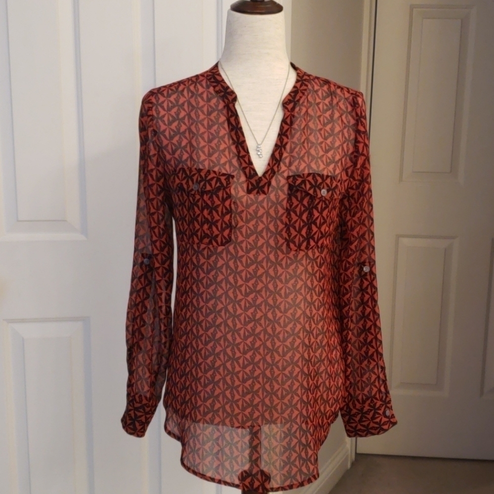 Two by Vince Camuto Sheer Blouse